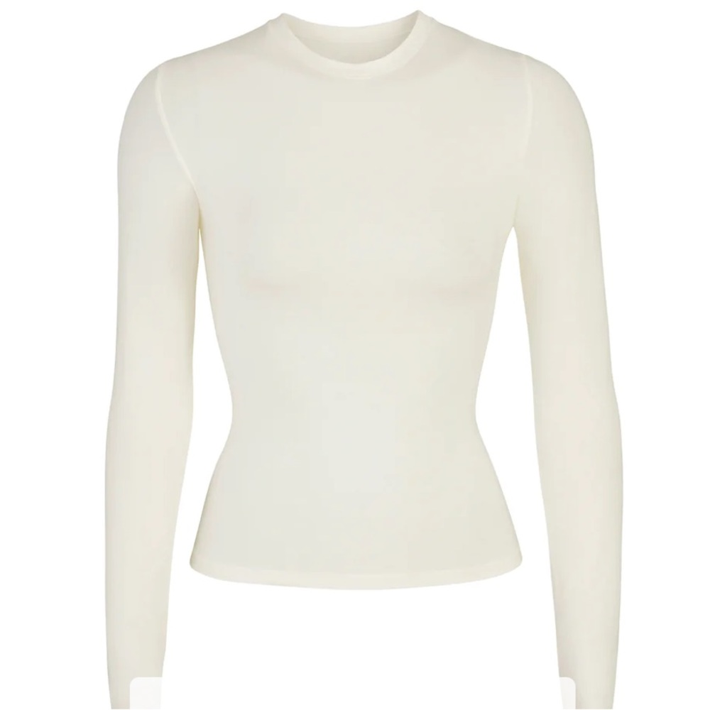 SKIMS Ivory Long Sleeve Tee